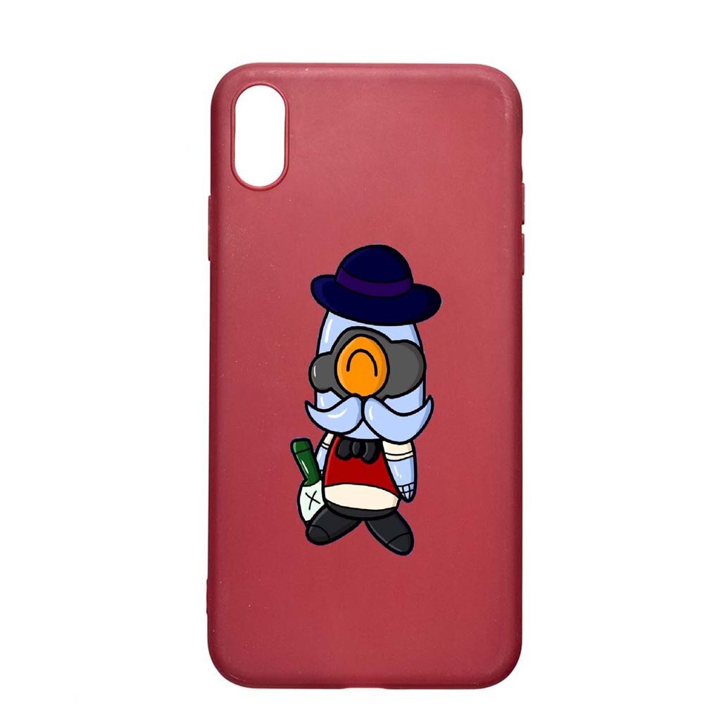 Husa Apple iPhone XS / X, Brawl Stars, rezistenta la uzura, anti-alunecare, din silicon Premium, Pomegranate, PG649