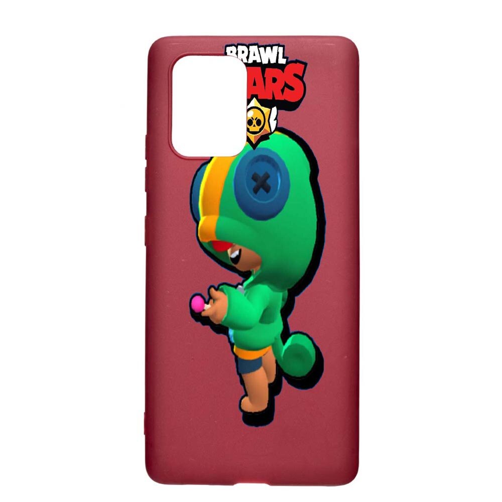 Husa Apple iPhone 11 Pro Max, Brawl Stars Leon, rezistenta la uzura, anti-alunecare, din silicon Premium, Pomegranate, PG648