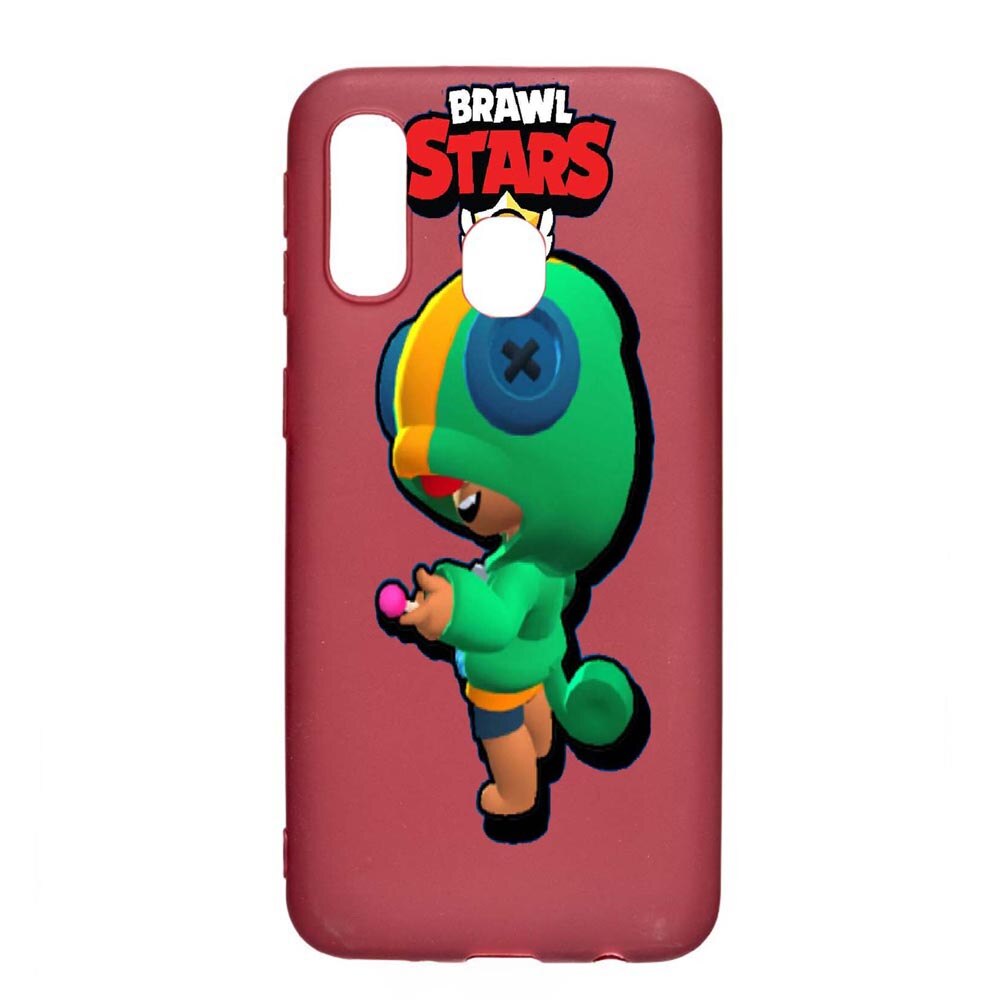 Husa Samsung Galaxy A20e, Brawl Stars Leon, rezistenta la uzura, anti-alunecare, din silicon Premium, Pomegranate, PG648