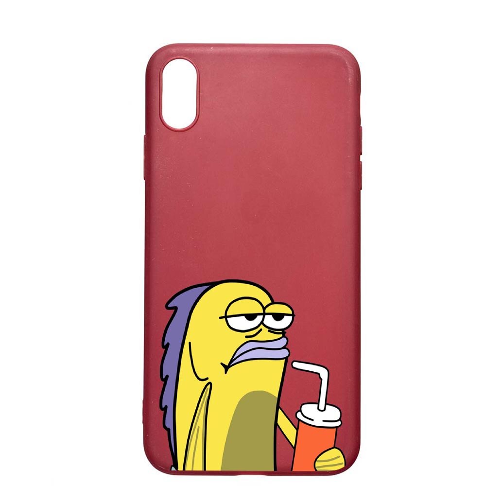 Husa Apple iPhone XS Max, Meme, rezistenta la uzura, anti-alunecare, din silicon Premium, Pomegranate, PG652