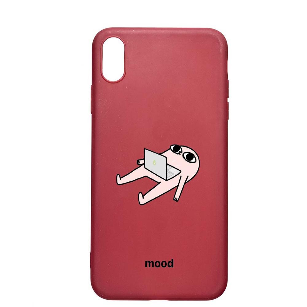Husa Apple iPhone XS / X, Meme, rezistenta la uzura, anti-alunecare, din silicon Premium, Pomegranate, PG659