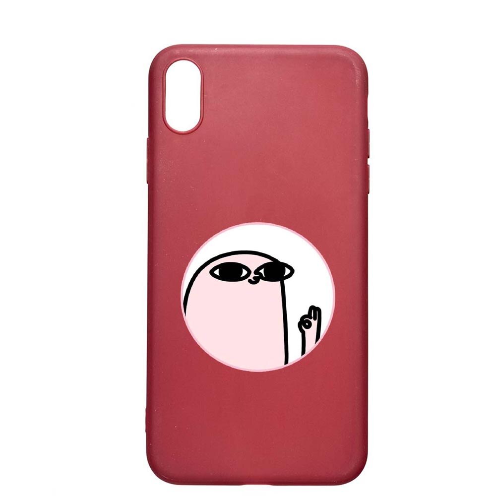 Husa Apple iPhone XS / X, Meme, rezistenta la uzura, anti-alunecare, din silicon Premium, Pomegranate, PG658
