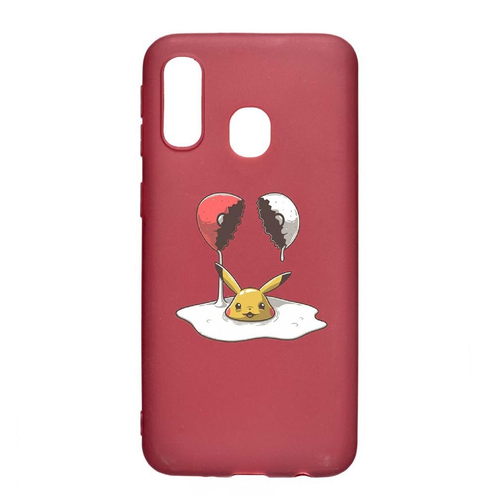Husa Samsung Galaxy A40, Meme, rezistenta la uzura, anti-alunecare, din silicon Premium, Pomegranate, PG656