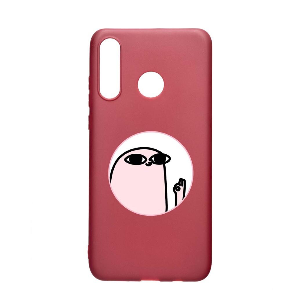 Husa Huawei P30 Lite, Meme, rezistenta la uzura, anti-alunecare, din silicon Premium, Pomegranate, PG658