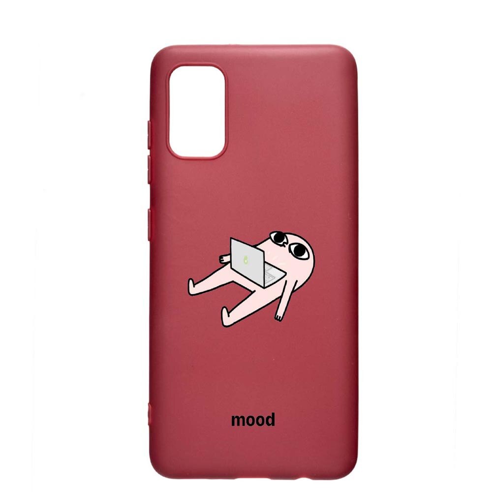 Husa Samsung Galaxy A51, Meme, rezistenta la uzura, anti-alunecare, din silicon Premium, Pomegranate, PG659