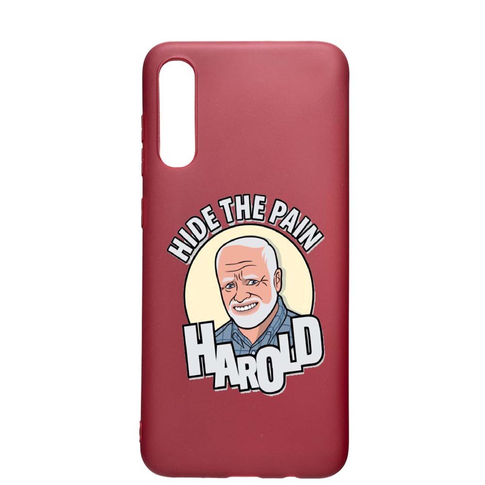 Husa Samsung Galaxy A70, Meme - Harold, rezistenta la uzura, anti-alunecare, din silicon Premium, Pomegranate, PG662