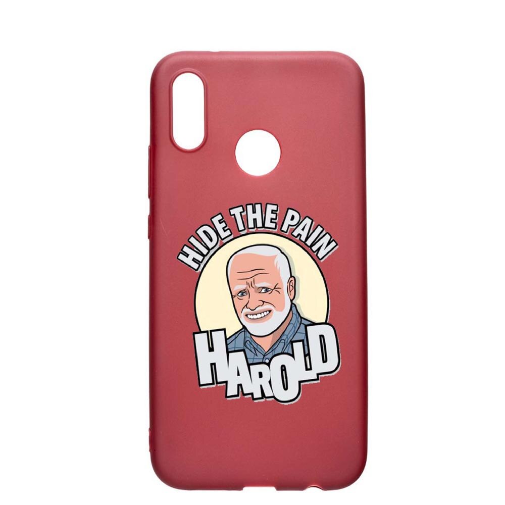 Husa Huawei P20 Lite, Meme - Harold, rezistenta la uzura, anti-alunecare, din silicon Premium, Pomegranate, PG662