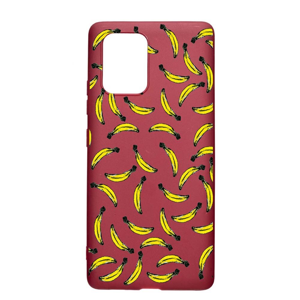 Husa Apple iPhone 11 Pro Max, Bananas, rezistenta la uzura, anti-alunecare, din silicon Premium, Pomegranate, PG664