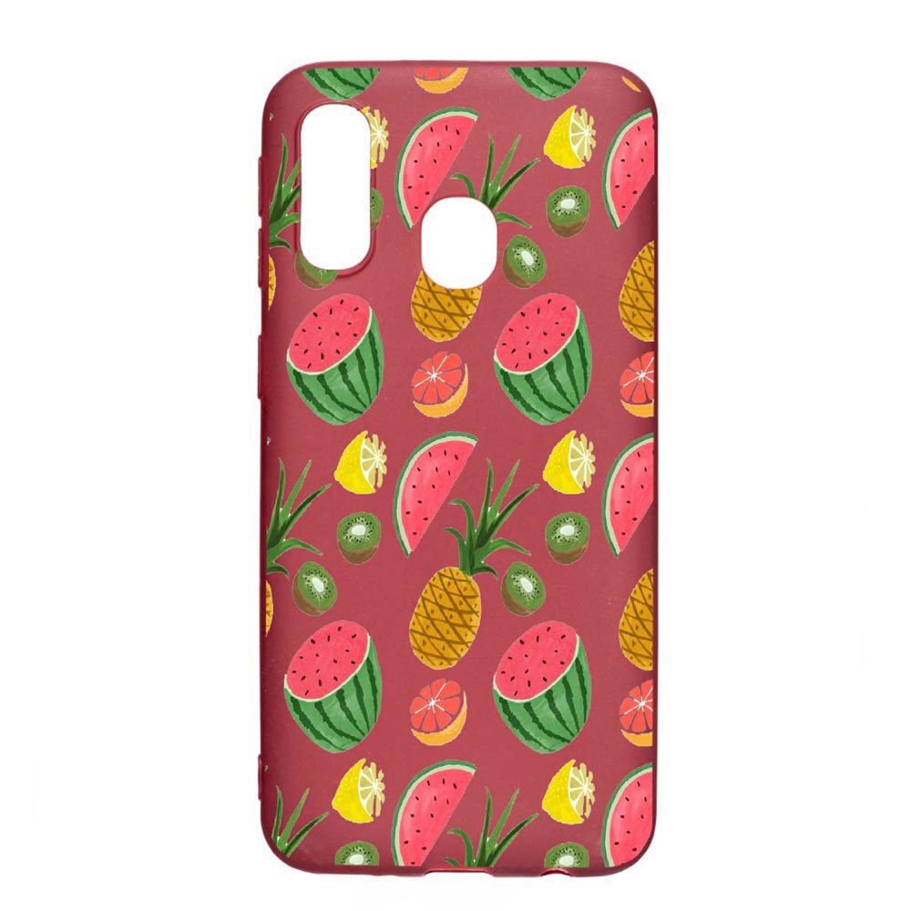Husa Samsung Galaxy A40, Ananas, rezistenta la uzura, anti-alunecare, din silicon Premium, Pomegranate, PG666