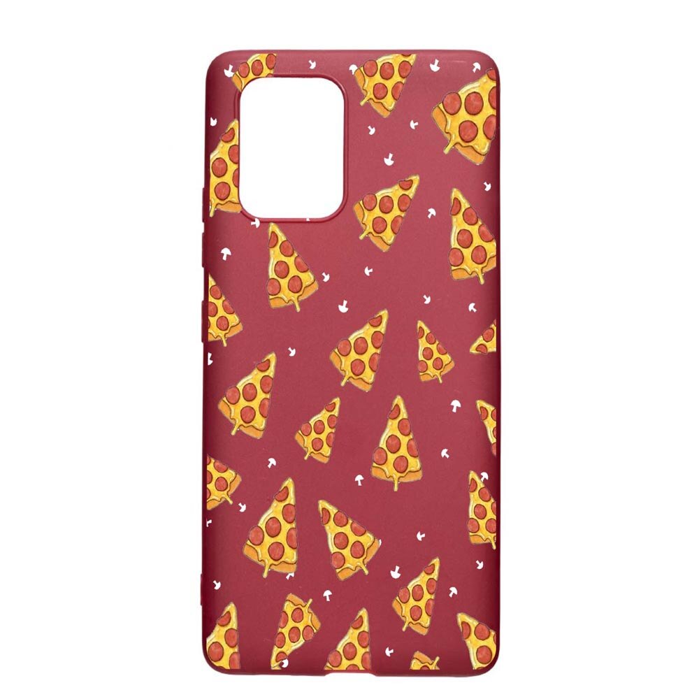 Husa Apple iPhone 11 Pro Max, Pizza, rezistenta la uzura, anti-alunecare, din silicon Premium, Pomegranate, PG665