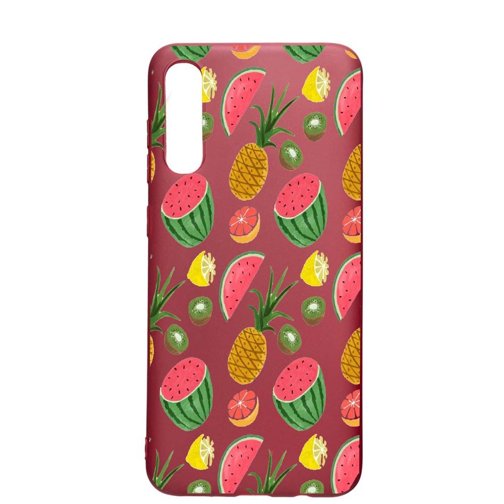 Husa Samsung Galaxy A70, Ananas, rezistenta la uzura, anti-alunecare, din silicon Premium, Pomegranate, PG666