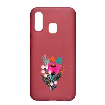 Husa Samsung Galaxy A40, Flowers, rezistenta la uzura, anti-alunecare, din silicon Premium, Pomegranate, PG641 Husa Samsung Galaxy A40, Flowers, rezistenta la uzura, anti-alunecare, din silicon Premium, Pomegranate, PG641
