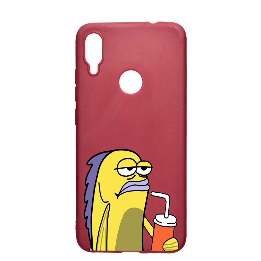 Husa Xiaomi Redmi Note 7, Meme, rezistenta la uzura, anti-alunecare, din silicon Premium, Pomegranate, PG652