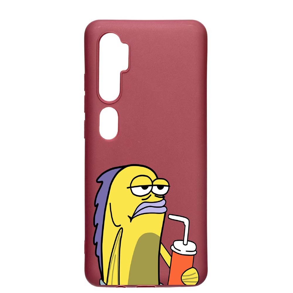 Husa Xiaomi Mi Note 10, Meme, rezistenta la uzura, anti-alunecare, din silicon Premium, Pomegranate, PG652