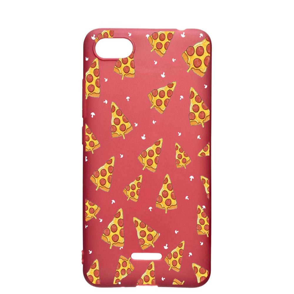 Husa Apple iPhone SE 2 / iPhone 7 / iPhone 8, Pizza, rezistenta la uzura, anti-alunecare, din silicon Premium, Pomegranate, PG665