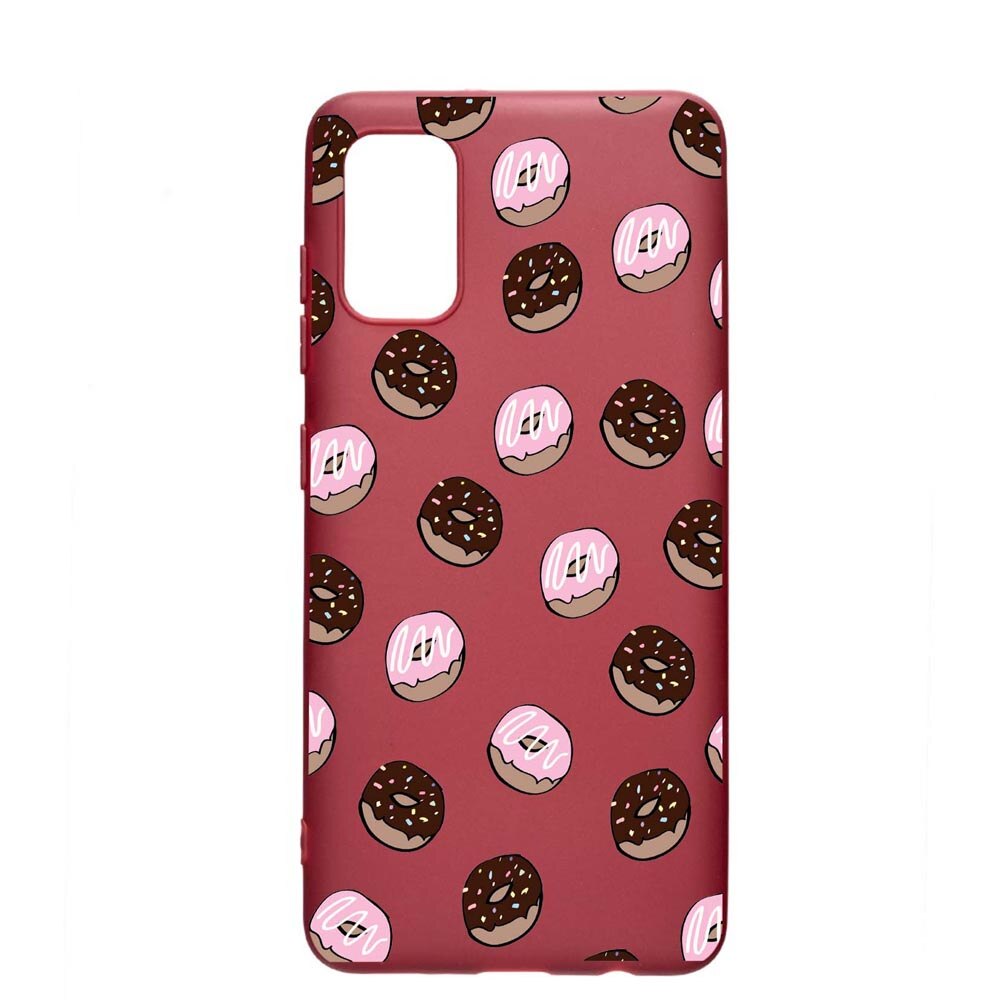 Husa Samsung Galaxy A51, Donuts, rezistenta la uzura, anti-alunecare, din silicon Premium, Pomegranate, PG667