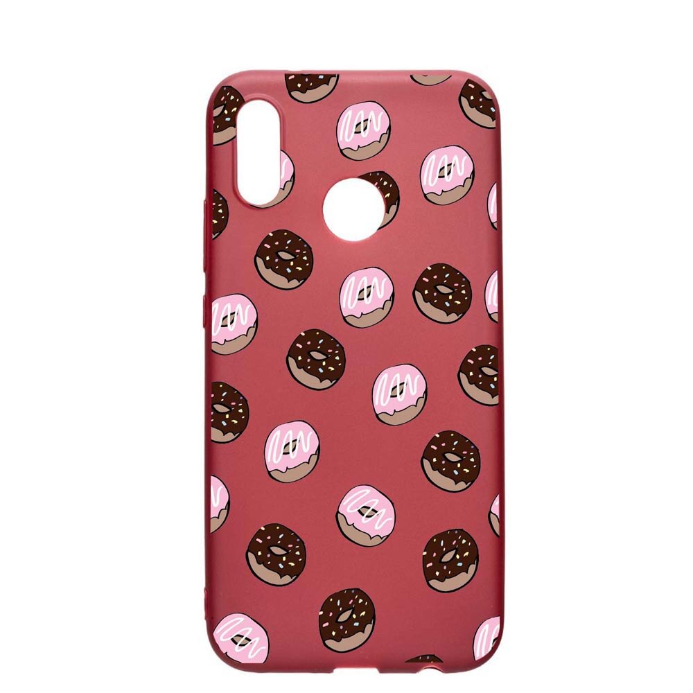 Husa Huawei P20 Lite, Donuts, rezistenta la uzura, anti-alunecare, din silicon Premium, Pomegranate, PG667