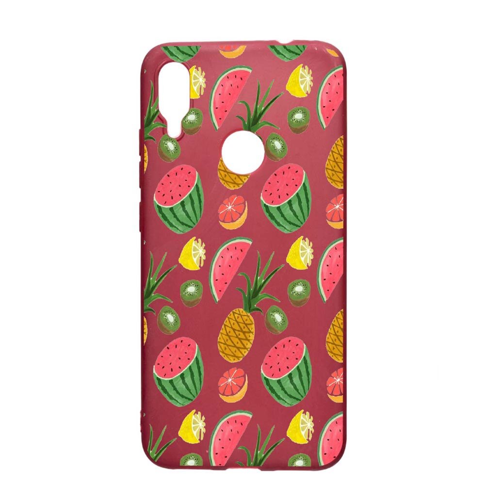 Husa Xiaomi Redmi Note 7, Ananas, rezistenta la uzura, anti-alunecare, din silicon Premium, Pomegranate, PG666