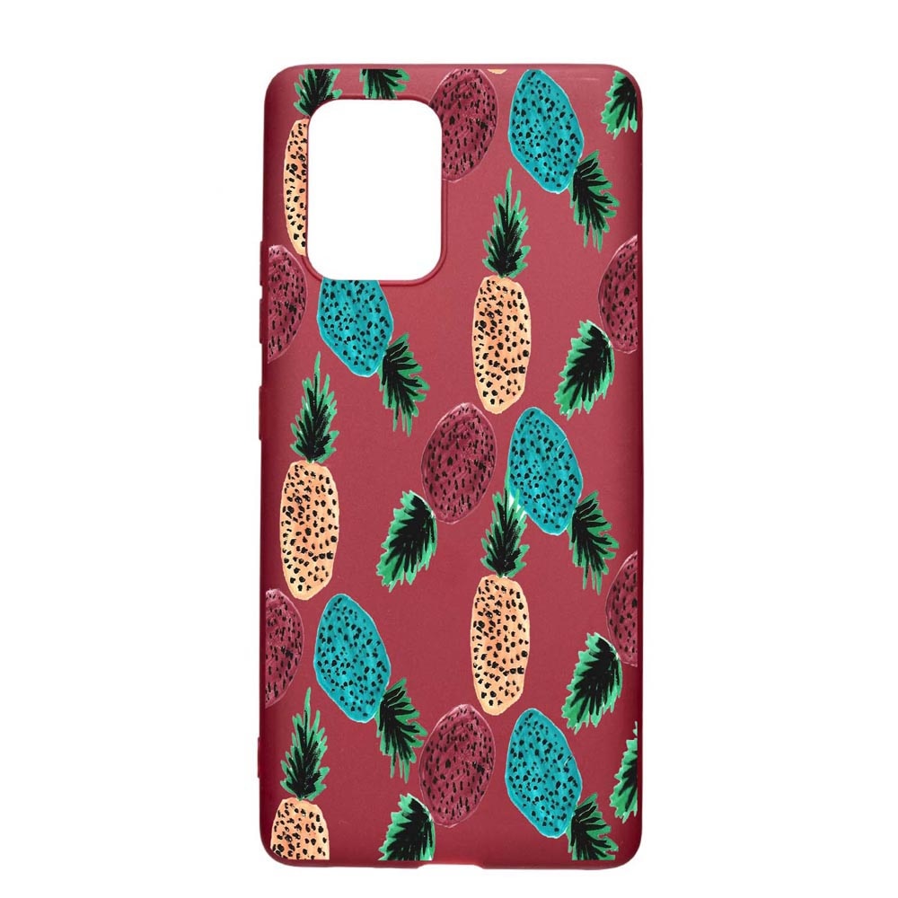 Husa Apple iPhone 11 Pro Max, Ananas, rezistenta la uzura, anti-alunecare, din silicon Premium, Pomegranate, PG669