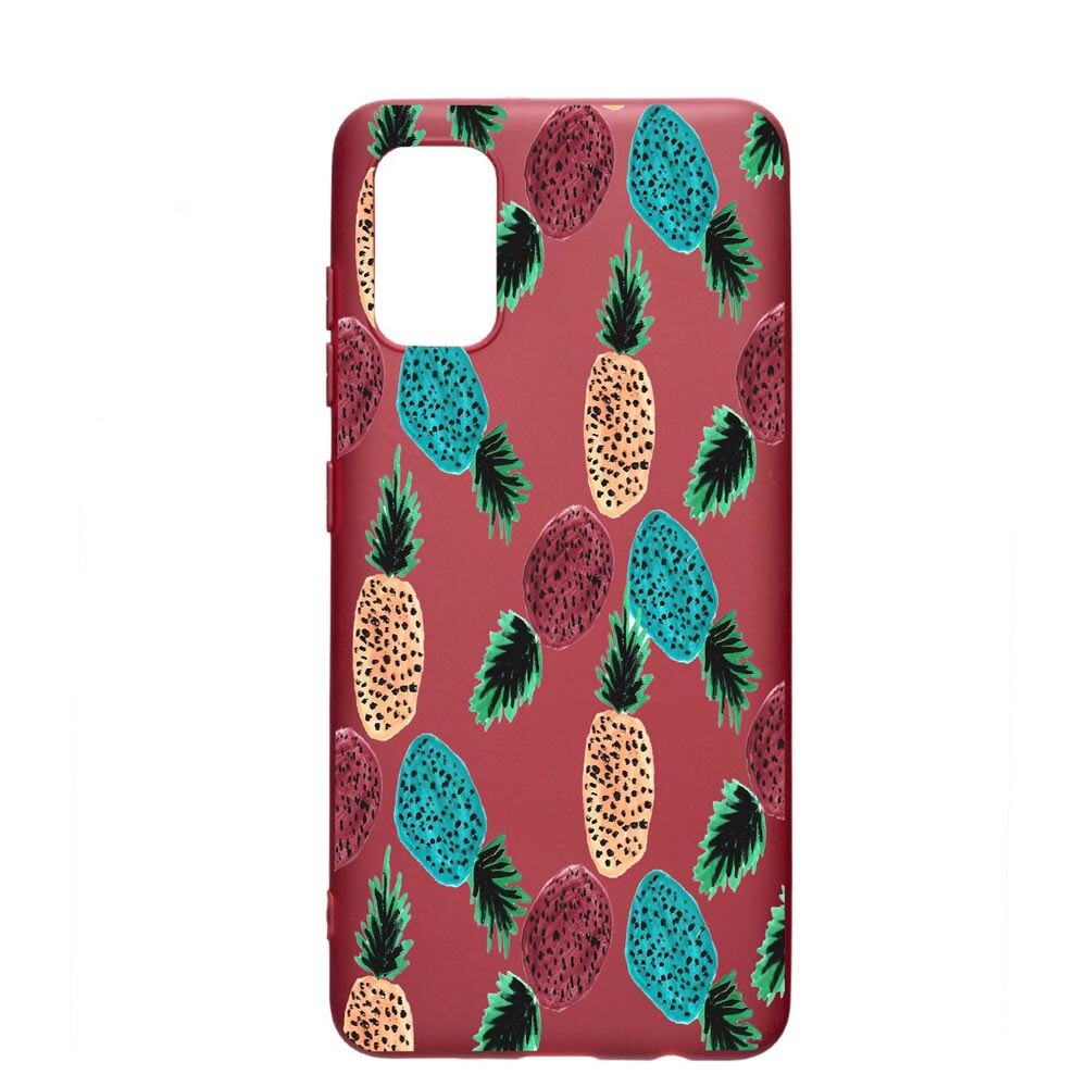 Husa Samsung Galaxy A41, Ananas, rezistenta la uzura, anti-alunecare, din silicon Premium, Pomegranate, PG669