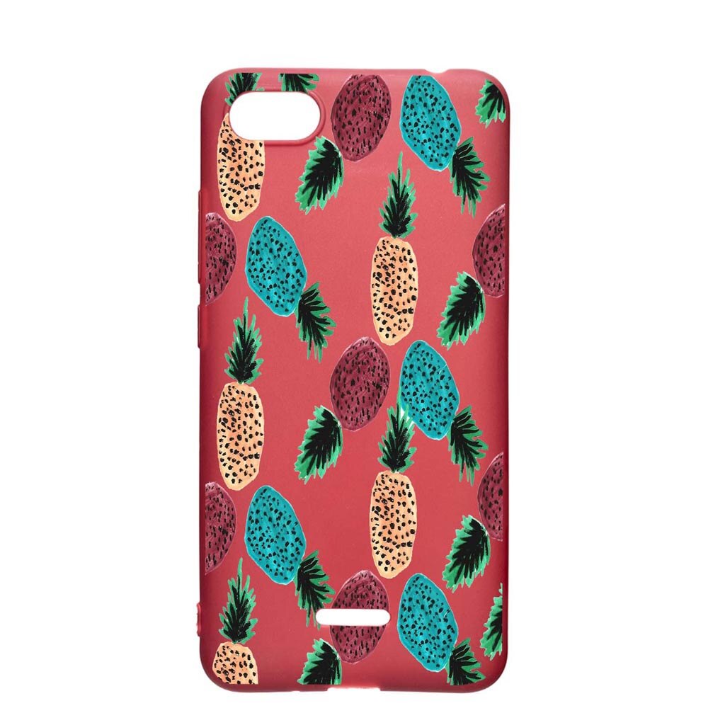Husa Apple iPhone 6S / 6, Ananas, rezistenta la uzura, anti-alunecare, din silicon Premium, Pomegranate, PG669