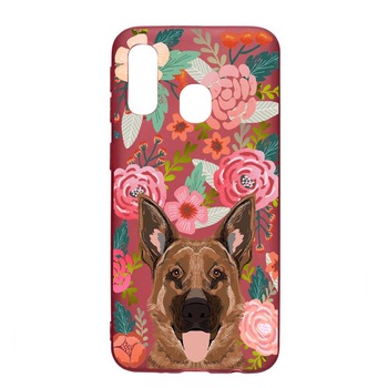 Husa Samsung Galaxy A40, Dog In Flowers, rezistenta la uzura, anti-alunecare, din silicon Premium, Pomegranate, PG636 Husa Samsung Galaxy A40, Dog In Flowers, rezistenta la uzura, anti-alunecare, din silicon Premium, Pomegranate, PG636