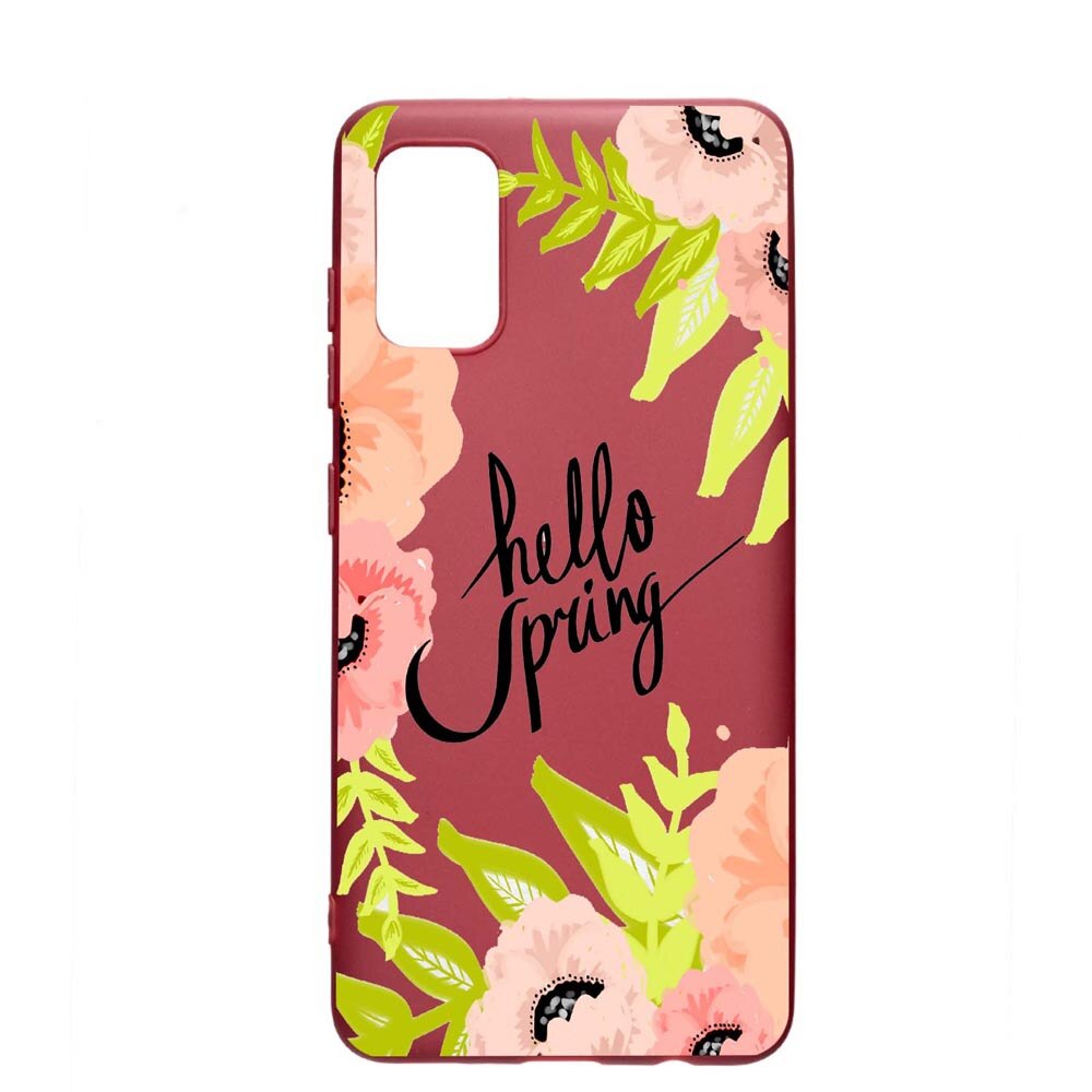 Husa Samsung Galaxy S20, Hello Spring, rezistenta la uzura, anti-alunecare, din silicon Premium, Pomegranate, PG685