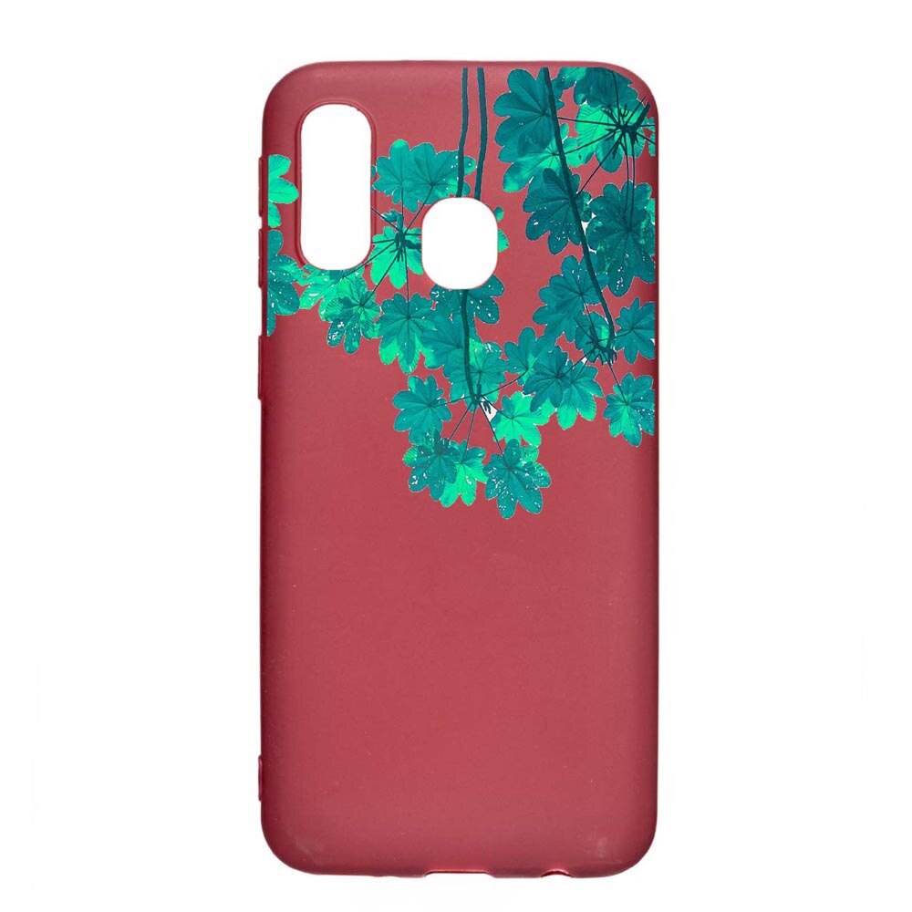 Husa Samsung Galaxy A40, Green Forest, rezistenta la uzura, anti-alunecare, din silicon Premium, Pomegranate, PG682