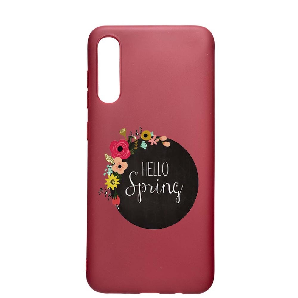 Husa Samsung Galaxy A50 / A50S, Hello Spring, rezistenta la uzura, anti-alunecare, din silicon Premium, Pomegranate, PG684