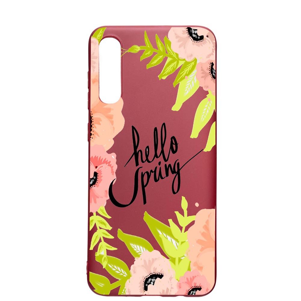 Husa Samsung Galaxy A50 / A50S, Hello Spring, rezistenta la uzura, anti-alunecare, din silicon Premium, Pomegranate, PG685