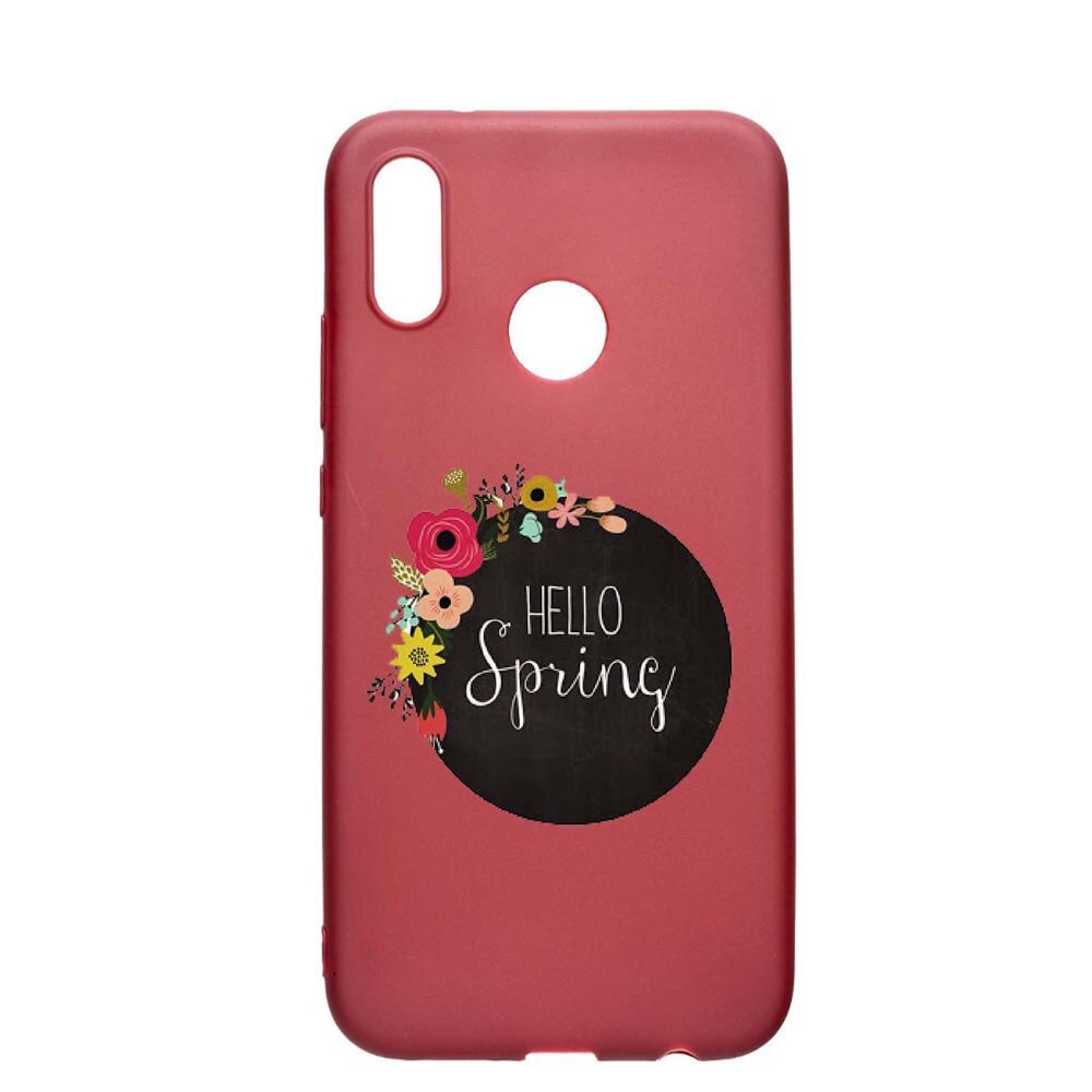 Husa Huawei P20 Lite, Hello Spring, rezistenta la uzura, anti-alunecare, din silicon Premium, Pomegranate, PG684