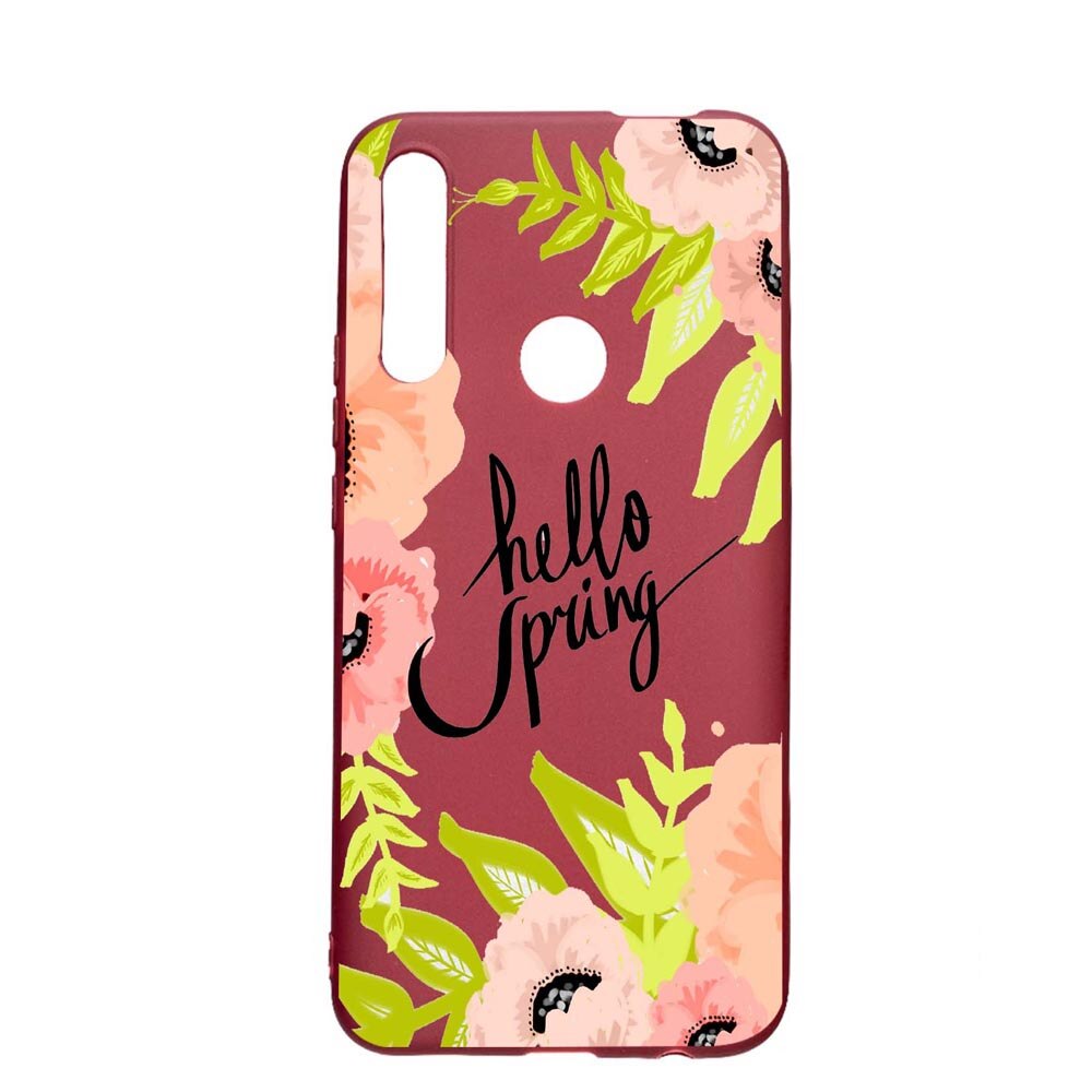 Husa Huawei P Smart Z, Hello Spring, rezistenta la uzura, anti-alunecare, din silicon Premium, Pomegranate, PG685