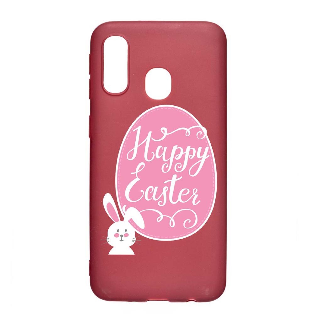 Husa Samsung Galaxy A40, Happy Easter, rezistenta la uzura, anti-alunecare, din silicon Premium, Pomegranate, PG689