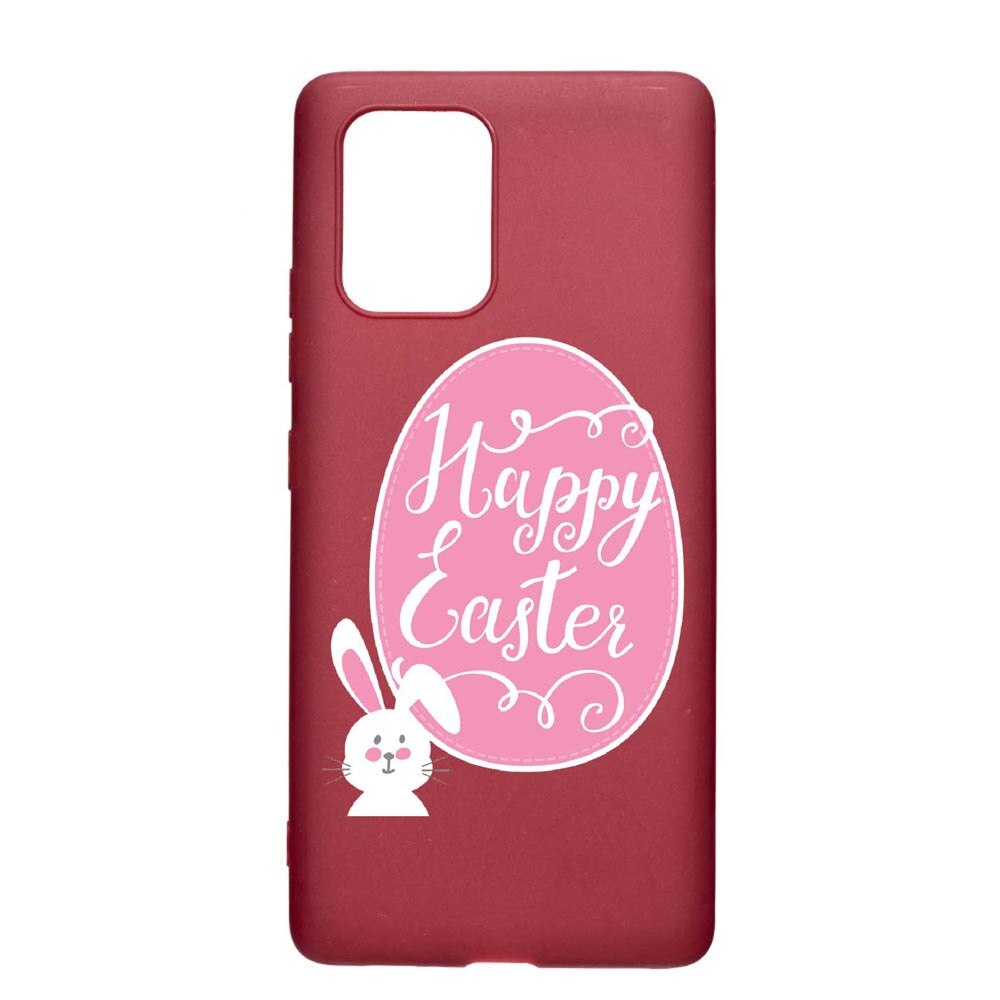 Husa Apple iPhone 11 Pro Max, Happy Easter, rezistenta la uzura, anti-alunecare, din silicon Premium, Pomegranate, PG689