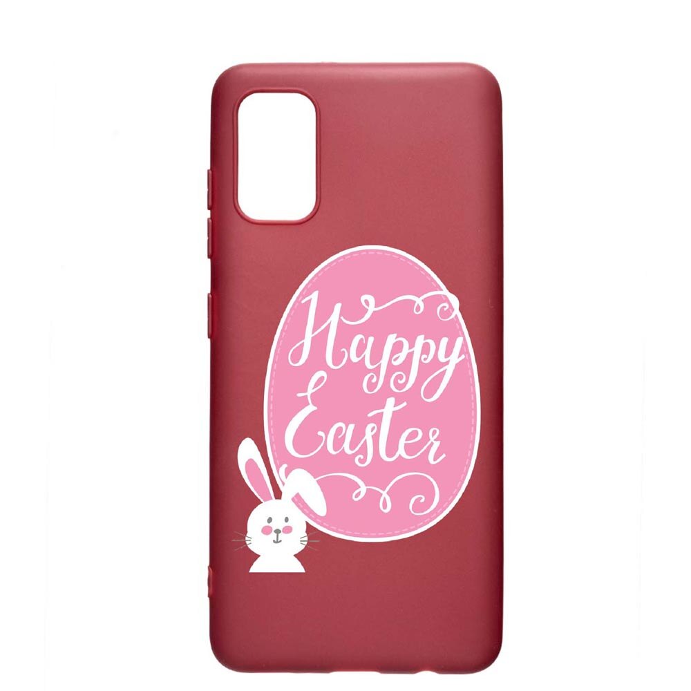 Husa Samsung Galaxy A51, Happy Easter, rezistenta la uzura, anti-alunecare, din silicon Premium, Pomegranate, PG689