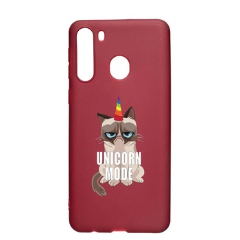 Husa Samsung Galaxy A21, Meme - Gumpy Unicorn Mode, rezistenta la uzura, anti-alunecare, din silicon Premium, Pomegranate, PG654 Husa Samsung Galaxy A21, Meme - Gumpy Unicorn Mode, rezistenta la uzura, anti-alunecare, din silicon Premium, Pomegranate, PG654
