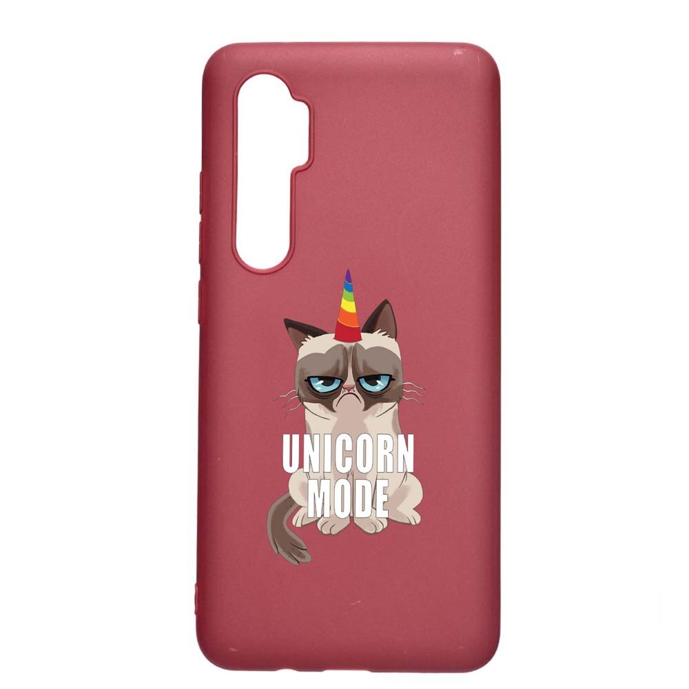 Husa Xiaomi Mi Note 10 Lite, Meme - Gumpy Unicorn Mode, rezistenta la uzura, anti-alunecare, din silicon Premium, Pomegranate, PG654