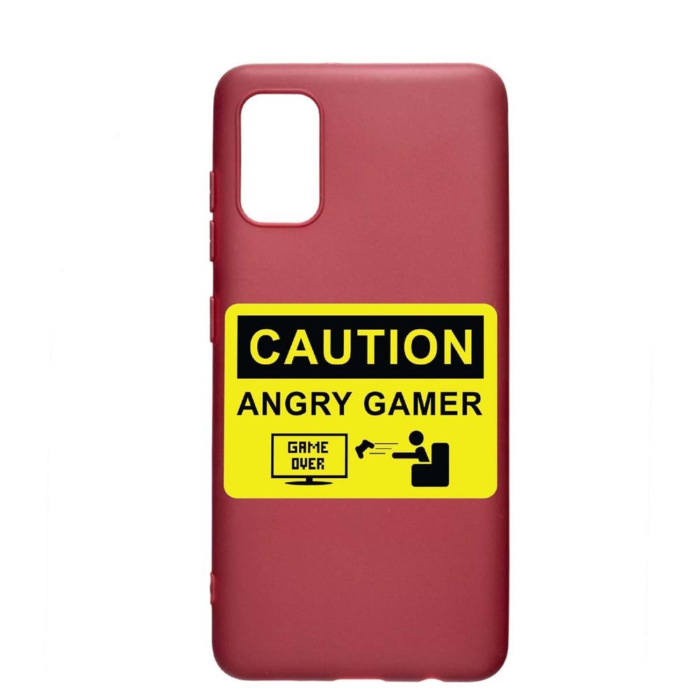 Husa Samsung Galaxy A51, Gamer - Angry Gamer, rezistenta la uzura, anti-alunecare, din silicon Premium, Pomegranate, PG673