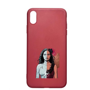Husa Apple iPhone XS / X, Westworld, Movie, rezistenta la uzura, anti-alunecare, din silicon Premium, Pomegranate, PG677 Husa Apple iPhone XS / X, Westworld, Movie, rezistenta la uzura, anti-alunecare, din silicon Premium, Pomegranate, PG677