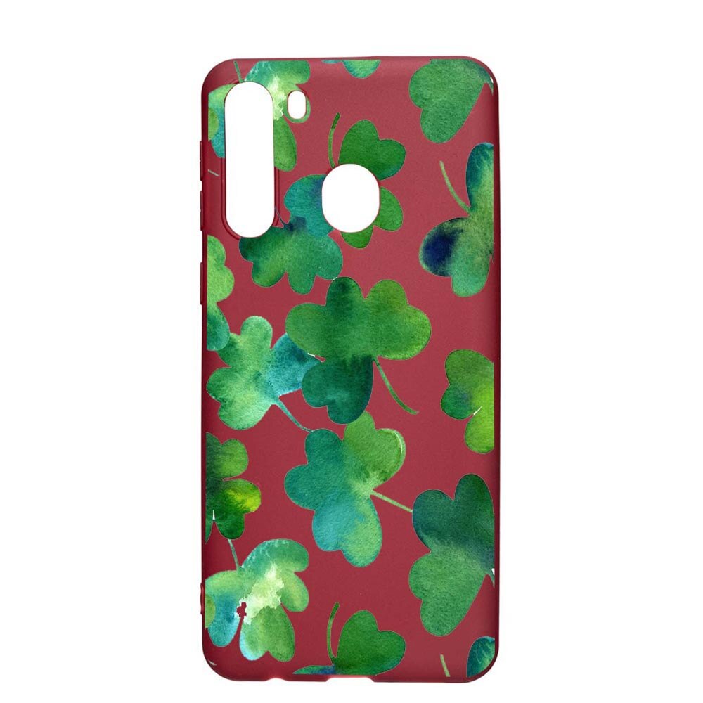 Husa Samsung Galaxy A21, Flowers, rezistenta la uzura, anti-alunecare, din silicon Premium, Pomegranate, PG697