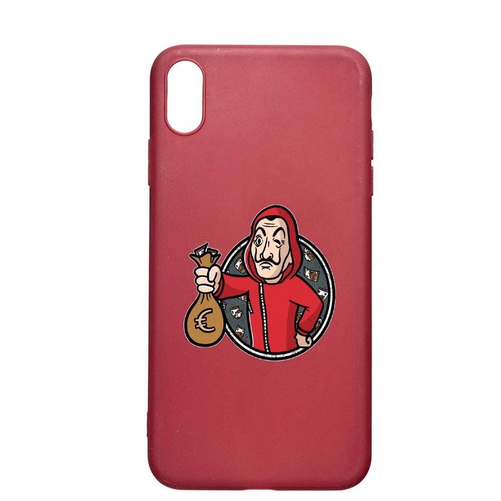 Husa Samsung Galaxy A10, La Casa De Papel, rezistenta la uzura, anti-alunecare, din silicon Premium, Pomegranate, PG700