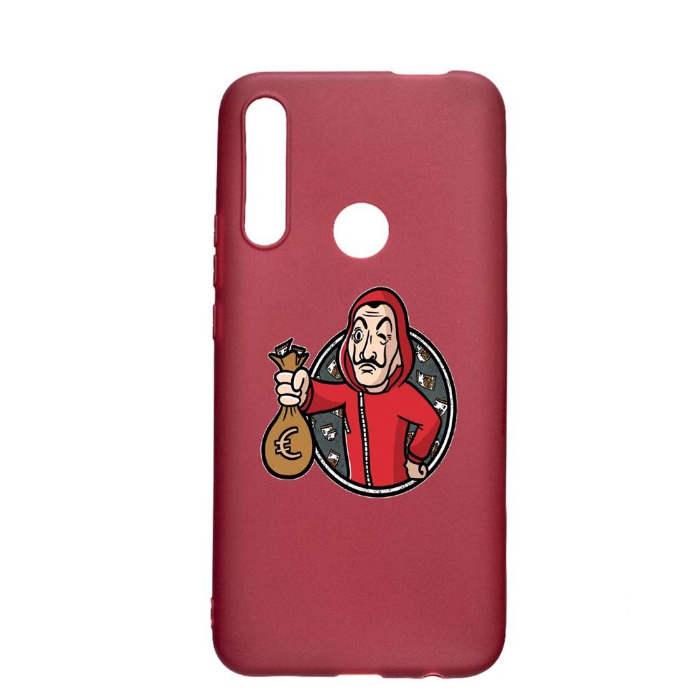 Husa Huawei P Smart Z, La Casa De Papel, rezistenta la uzura, anti-alunecare, din silicon Premium, Pomegranate, PG700