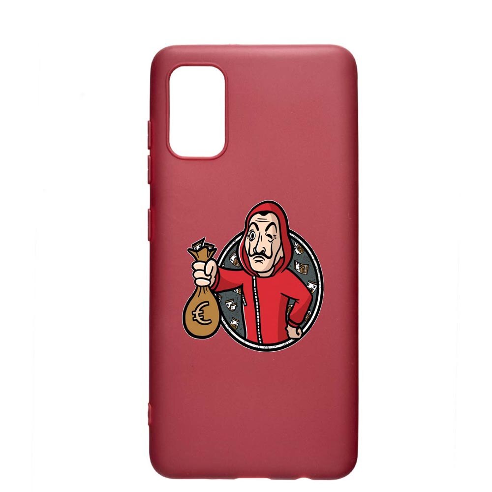 Husa Samsung Galaxy A51, La Casa De Papel, rezistenta la uzura, anti-alunecare, din silicon Premium, Pomegranate, PG700