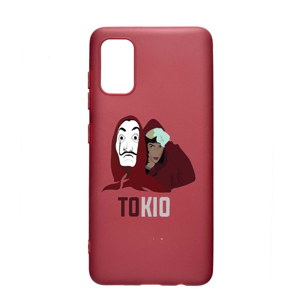 Husa Samsung Galaxy A41, La Casa De Papel - Tokyo, rezistenta la uzura, anti-alunecare, din silicon Premium, Pomegranate, PG710