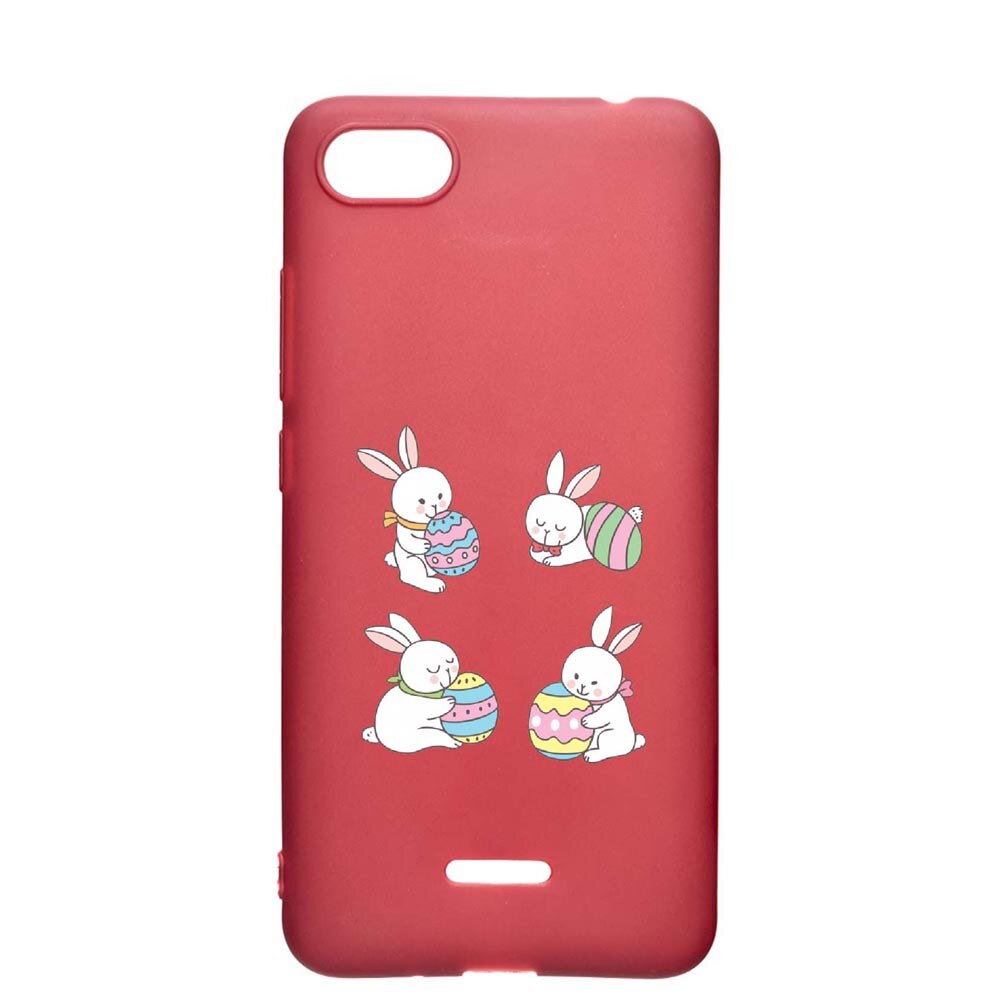 Husa Apple iPhone 6S / 6, Rabbit - Easter, rezistenta la uzura, anti-alunecare, din silicon Premium, Pomegranate, PG690