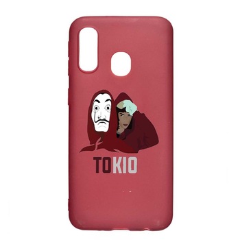 Husa Samsung Galaxy A20e, La Casa De Papel - Tokyo, rezistenta la uzura, anti-alunecare, din silicon Premium, Pomegranate, PG710 Husa Samsung Galaxy A20e, La Casa De Papel - Tokyo, rezistenta la uzura, anti-alunecare, din silicon Premium, Pomegranate, PG710