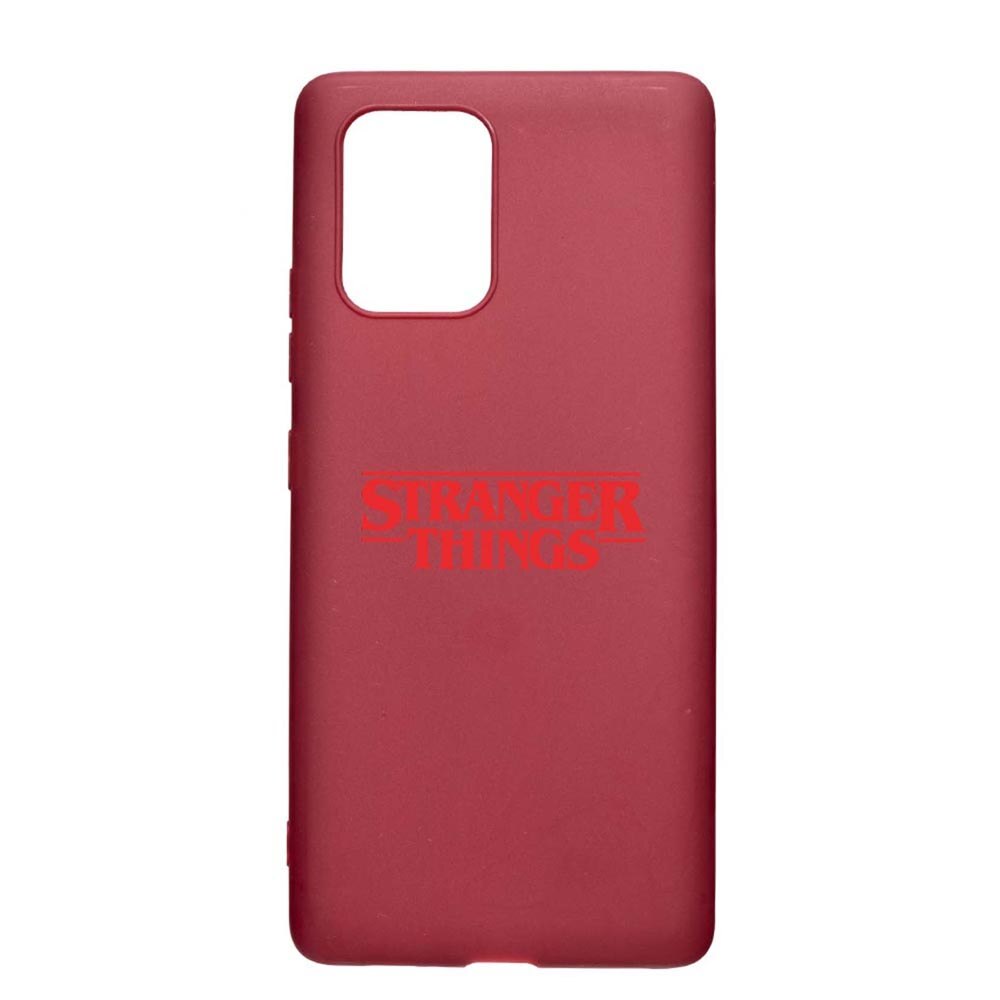 Husa Apple iPhone 11 Pro Max, Stranger Things, rezistenta la uzura, anti-alunecare, din silicon Premium, Pomegranate, PG721
