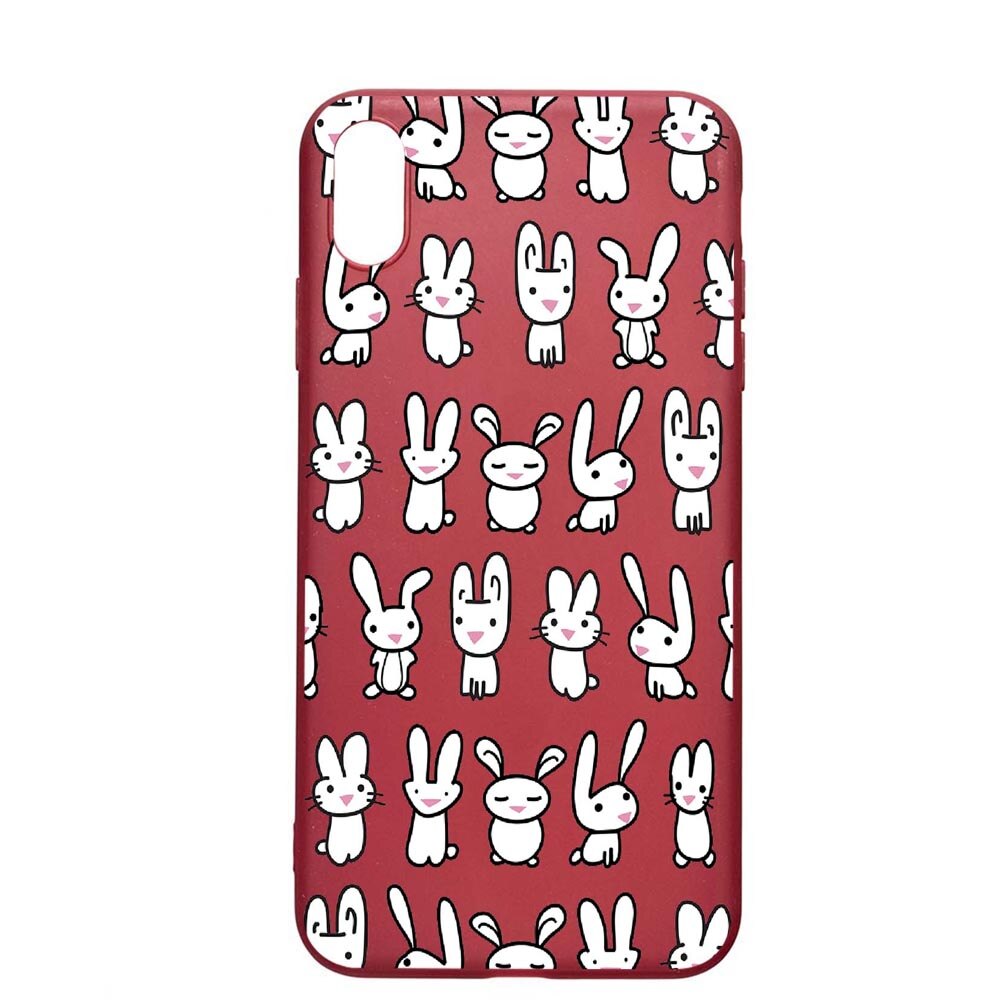 Husa Huawei Y5 2019, Rabbits, rezistenta la uzura, anti-alunecare, din silicon Premium, Pomegranate, PG691