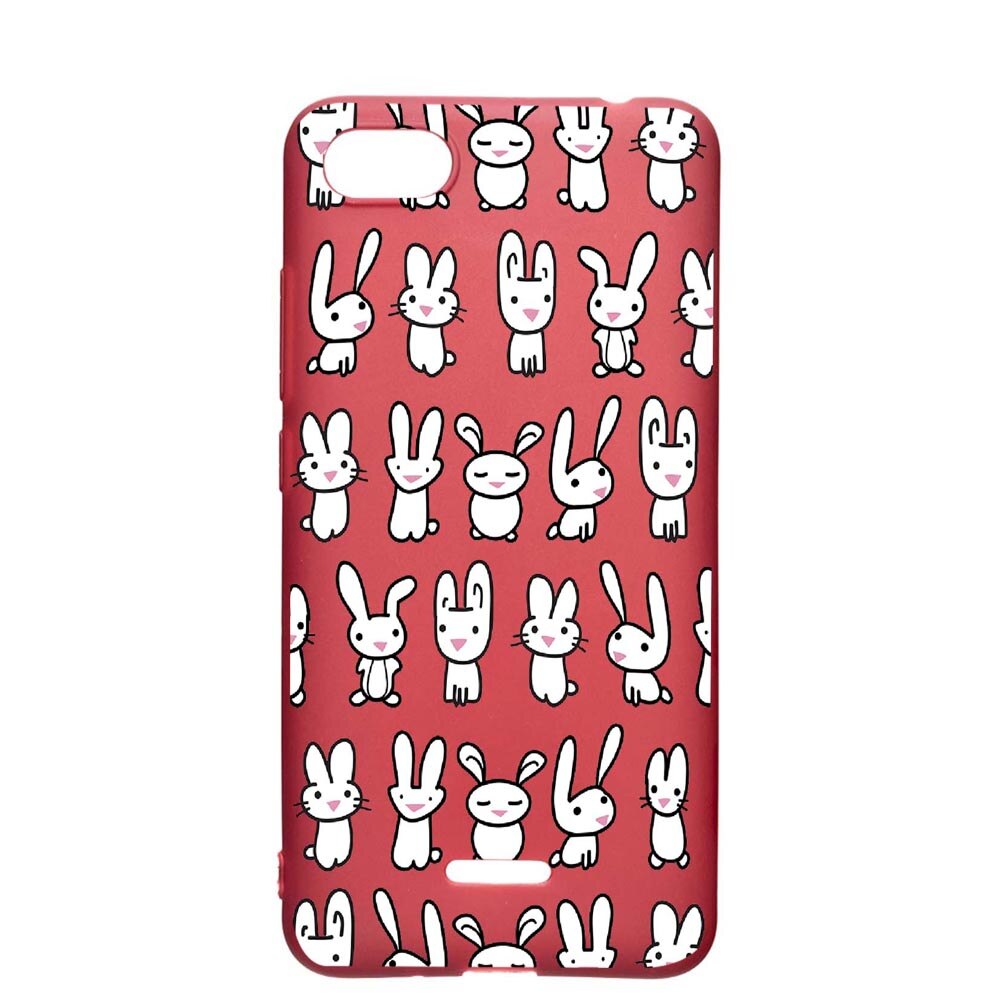 Husa Apple iPhone SE 2 / iPhone 7 / iPhone 8, Rabbits, rezistenta la uzura, anti-alunecare, din silicon Premium, Pomegranate, PG691