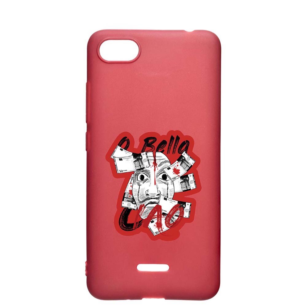 Husa Apple iPhone SE 2 / iPhone 7 / iPhone 8, La Casa De Papel, rezistenta la uzura, anti-alunecare, din silicon Premium, Pomegranate, PG716